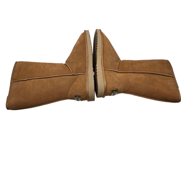 AUSLAND Women's Classic Winter Snow‎ Boots Brown Suede Fur Lined Tall 9.5 - Picture 6 of 9